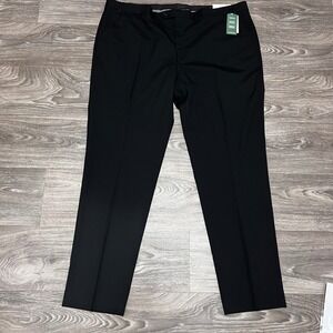 Alfani Slim Fit Dress Pants‎ Black 46W 34L Trousers Retail $135